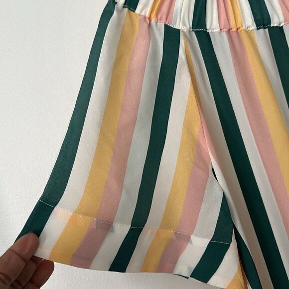 Asceno Silk Striped Off Shoulder Maxidress S - Picture 5 of 9